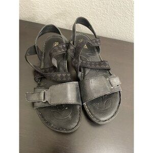 Born Sandals Womens Size 7M Black Stappy‎ Outdoor Comfort Summer Leather Shoes
